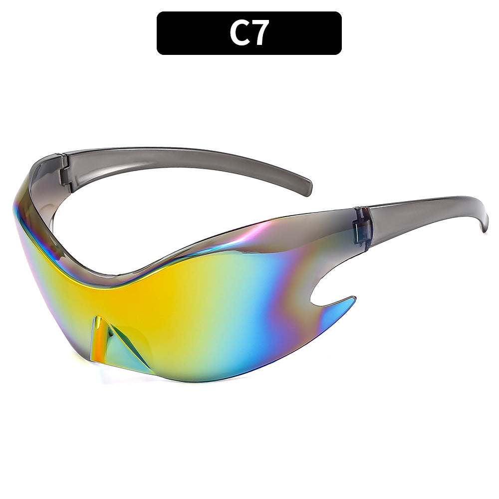 Gafas de sol de PC de montar divertidas y2k de una pieza
